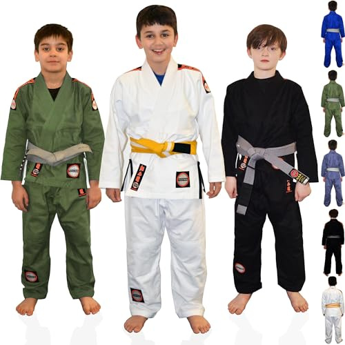 MAR | Tear-Resistant Jiu Jitsu Gi with FREE Belt | BJJ Kimono Uniform Gi, Training, Sparring & Lightweight Competition Suit 370 GSM Fabric | IBJJF Compliant | Professionally Designed to Excellence