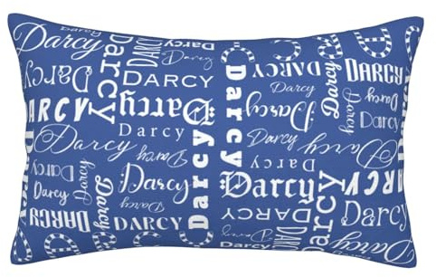 Custom Name Pillowcase 20X30, Breathable Rectangular Pillow Covers with Hidden Zipper Lumbar Pillow Case Cushion, Personalized Queen Pillowcase with Text Name for Couch Bed Home Decor