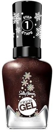 Sally Hansen Miracle Gel, Hot Cocoa Cuddles, Long Lasting, Gel-Like Formula, No UV Lamp Needed, Opaque, Shimmery Brown Nail Polish
