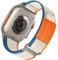 Trail Loop for Apple Watch Strap 41mm 40mm 38mm 42mm 46mm 44mm 45mm 49mm iWatch Straps Men/Women,Nylon Sport Strap for Apple Watch Series 10 9 8 7 6 5 4 3 SE/2,Orange Beige/Leather