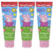 My Teeth Time Peppa Pig - Dentifricio per la cura dentale per bambini di 3-8 anni, al gusto di gomma da masticare, a strisce arcobaleno, 75 ml, confezione da 3