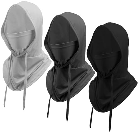 3 Pcs Cooling Balaclava Mask Summer Balaclava Sun UV Protection Hood Breathable Full Head Mask Face Cover for Men Women (US, Alpha, One Size, 3pcs-Multi)