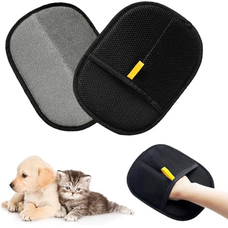 Guanto magnetico in pelliccia, 2 pezzi, guanti di pelliccia, per gatti, per la cura del pelo, per la rimozione dei peli di animali, per vestiti, divani, letti