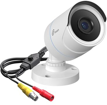 Loocam 1080p Security Camera 4-in-1 CCTV Bullet Wired CCTV Cameras, AHD/TVI/CVI/CVBS, IP66 Weatherproof for Indoor/Outdoor Use Analog Home Surveillance Video DVR System, 80ft Clear IR Night Vision