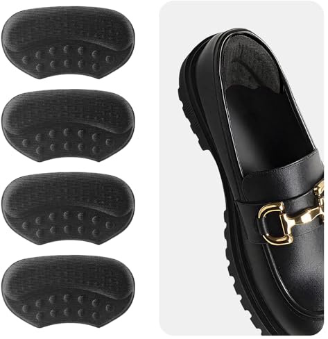HAISHANG 4 Pièces Protège Talon Chaussure,3mm Coussinet de Talon avec Inserts en Éponge, Talonnettes Découpables pour Chaussures Décontractées et Talons Hauts
