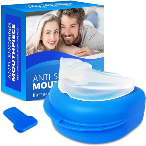 Anti-Russare Mouth Guard, Anti-Russare Mouthpiece, Comodi Dispositivi Anti-Russare per gli Uomini/le Donne Un sonno Migliore (Blue)