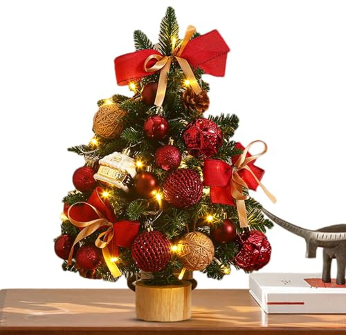 Albero di Natale da tavolo | Centrotavola per le vacanze – Piccoli alberi di Natale con | per cucina, caminetto, mensola, bancone invernale