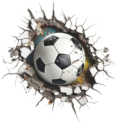 Ylnailky Autocollants de Football,Décalque de Football - Autocollants Ballon De Foot Pour Décoration Murale,pour la Chambre des Garçons, le Salon, les Fenêtres, les Portes, la Crèche