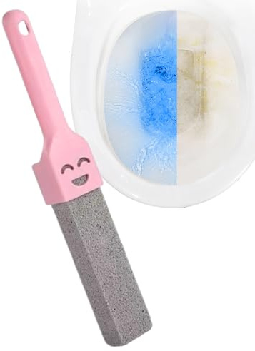 Pumice Stone Toilet Cleaner, Long Handle Pumice Scrubber, Hard Water Ring Remover Tool, Rust Limescale Cleaning Stick for Bathtub Sink Tile Grills Swimming Pool, Multi Area