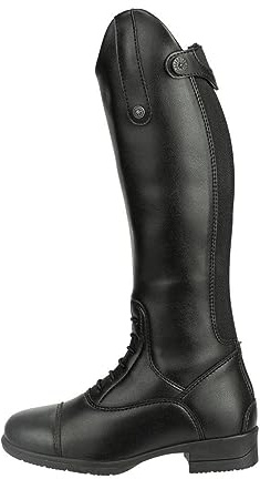 SUEDWIND FOOTWEAR Stivali da equitazione per bambini NOVA KIDS FUN, suola comoda, chiusura lampo YKK, effetto pelle, delicati sulla pelle, traspiranti, impermeabili, conformi al torneo, Nero , 36 EU