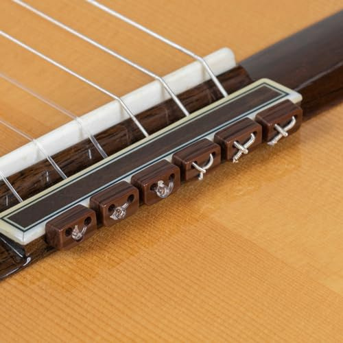 Alba Guitar Beads Perles en plastique pour guitare acoustique Motif bois foncé Pour cordes en nylon…