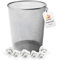 ANGIX Round Trash Can Bin - 1 Pack Silver Non-slip Mesh Rubbish Bins - Waste Paper Baskets | Sturdy Metal Indoor Waste Bin for Home & Kitchen, Bedroom, Office, Bathroom, Living Room