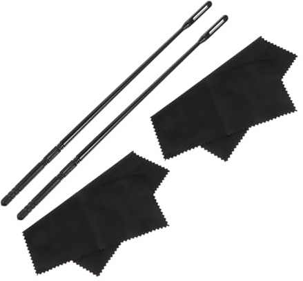 VICASKY 4pezzi Pulitore per Flauto di Panni per Pulizia Bacchetta Lucidata per Strumenti Musicali Accessorio per Pulizia Forte Assorbente