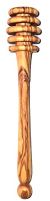 Stilux® Cucchiaio per miele in legno d'ulivo, 15 cm, miele e sciroppo, dosatore a spirale per miele, senza goccioline e senza residui in vero legno di ulivo, pratico aiuto per gli amanti del miele