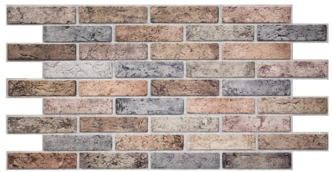 Grace Baltic paneles de pared 3D, revestimiento de PVC, decoración de pared, elásticos, 1 mm de grosor (10, Terracota)