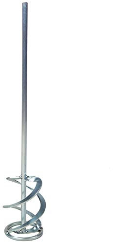 Toolty Helix Plus Mixing Paddle 70 x 400 x 8mm - HEX - Galvanized Mixer, Whisk, Stirrer -2-Blade - for Plaster, Gypsum, Adheives, Concrete, Cement, Glue, Paint, DIY - TLTY-1192 OC