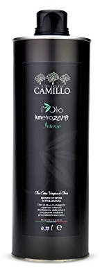 kmetrozero Camillo - Olio Extravergine di Oliva 100% Italiano di Puglia prodotto da olive peranzana - INTENSO 0,75 l Latta