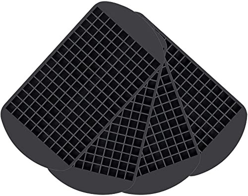 Jisile Set di 4 Mini Vassoi in Silicone per Cubetti di Ghiaccio, Produzione di 160 Cubetti da 1 x 1 cm, Stampo Ghiaccio per Cucina, Bar, Whisky, Cocktail e Bevande