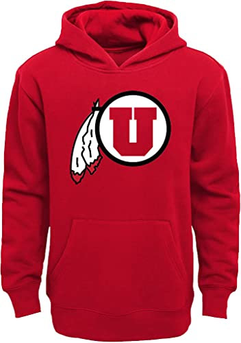 NCAA Fleece-Pullover für Kinder, Jugendliche 8–20, Team-Farbe, alternatives Primär-Logo, Sweatshirt, Utah Utes Red, 14-16