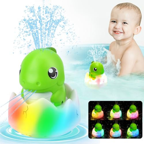 Jouet de Baignoire de bébé Rechargeable, Cadeau de Jouet de bébé de Dinosaure, Jouet de Baignoire d'arrosage pour Jeune Enfant garçon Fille,Jouet de Baignoire d'arrosage