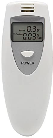 GERUI Éthylotest - Testeur pour millètres - Alcoomètre précis avec 5 embouts buccaux - Avec écran LED numérique rapide