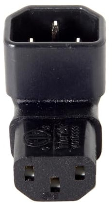 CY Adapter IEC Male C14 to Up Angled 90 Degree IEC Female C13 Power Extension Adapter AC Convertor