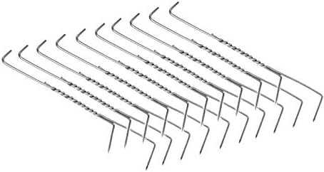 ok4y Räucherhaken Edelstahl 10 Stück Doppelspitz 19 cm gedrillt 2 mm Ø räuchern von Fisch Fleisch Käse Wurst