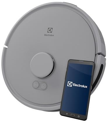 Electrolux Robotdammsugare med mopp Hygienic 700 ER71HW1UG, LIDAR-navigering, 4000 Pa, Kompatibel med 2,4 GHz WiFi, VPN-anslutning, Stöd för iOS & Android, 175 min, 0,28 l, 140 m², Urban Grey