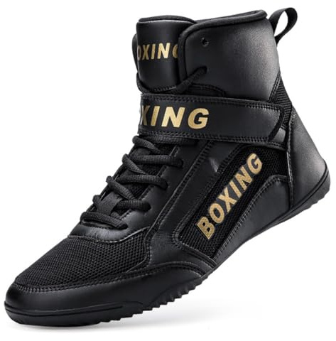 Scarpe da Boxe da Uomo Scarpe da Allenamento per Pugili Scarpe da Combattimento Adatte per l'allenamento di Combattimento Sportivo Fitness Scarpe da Wrestling da Uomo 35-47