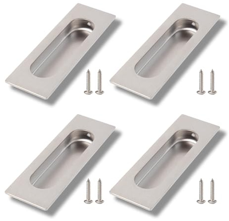 4 Pièces Poignée De Porte Coulissante Encastrée Poignée Encastrer Inox