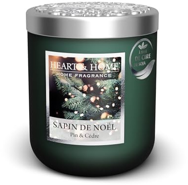 Vela perfumada pequeña jarra 110 g-30 h aroma árbol de Navidad (pino y cedro) - Heart & Home