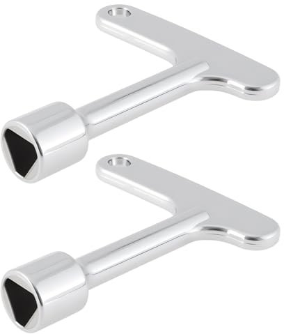 eMagTech 2x Chiavi Di Blocco Per Bidone Della Spazzatura In Lega Di Zinco Chiave Triangolare Da 8 Mm Per Bidone Della Spazzatura In Metallo Per Esterni