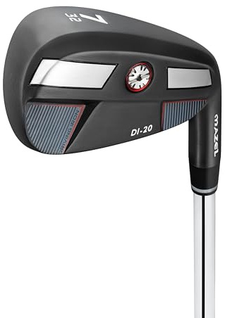 MAZEL Hierro de conducción de golf 2, 3, 4, 5, 6, 7, 8, 9, P para hombres diestros, hierros utilitarios para control de bateador y distancia (negro, hierro 7, 32°)