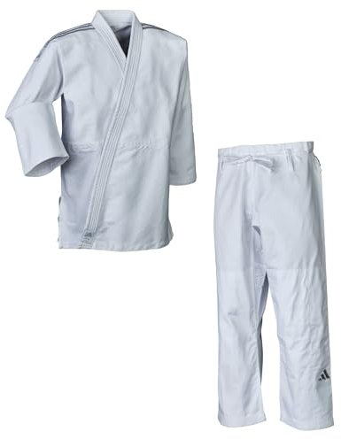adidas Judo-Anzug Contest weiß/silberne Streifen, J650 (170)