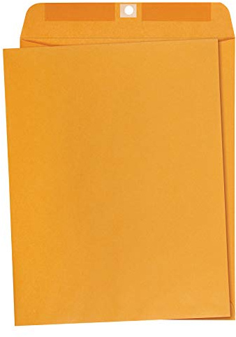 Amazon Basics Clasp Kraft Envelopes for Documents, Gummed Mailing, 10 x 13, 100-Pack