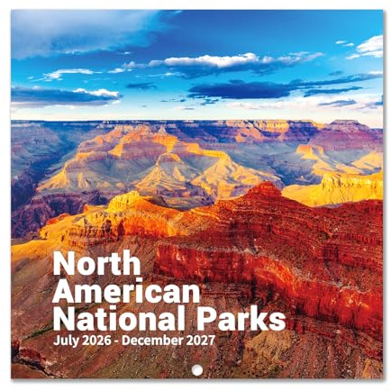 Calendar 2026-2027 - Jul 2026 to Dec 2027 - National Parks Wall Calendar 2026-2027, 18 Monthly Calendar 12 x 24 (Open), Hanging Hook, Blocks and Holidays - Beautiful National Parks
