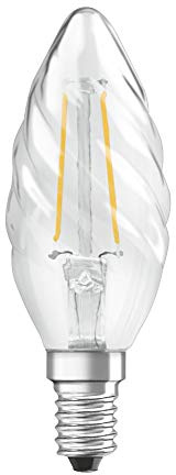 OSRAM Lamps Filament LED Lampe mit E14 Sockel, Warmweiss (2700K), Kerzenform gedrillt, 2.5W, Ersatz für 25W-Glühbirne, klar, LED Retrofit CLASSIC BW