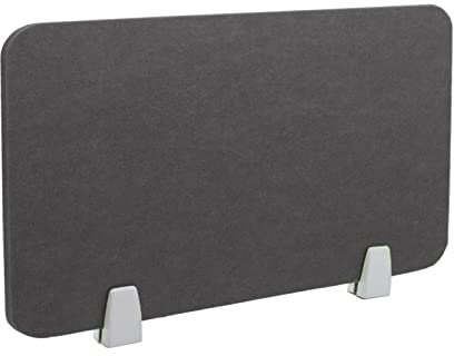 Icegrey Akustik Trenn-Wand für Schreibtisch Filz Freistehender akustischer Schreibtischteiler Reduzieren Sie Lärm und visuelle Ablenkungen mit 2 Clips, Dark Grey, 60x40cm