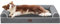 WESTERN HOME Hundebett Grosse Hunde Hundekörbchen Mittelgroße Hunde, Orthopädisches Hundebett Abwaschbar,Hundebetten Mit Rand Dunkelgrau L 91 x B 68 x H 17 cm