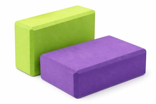 FFitness N° 2 Yoga Brick Mattoncini Blocchi di Supporto per la Pratica dello Yoga in Schiuma Eva Eco-Friendly