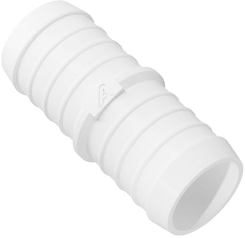 Tubo conector de manguera recto de plástico blanco de 30 mm (2 3/16 pulgadas) y goma de silicona de PVC