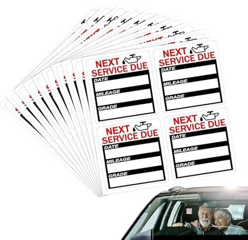 Autocollants de rappel de vidange d'huile - Étiquettes d'entretien pour véhicules, fenêtres de voiture -entretien pour l'entretien de voiture | Autocollants de rappel de véhicule, autocollants