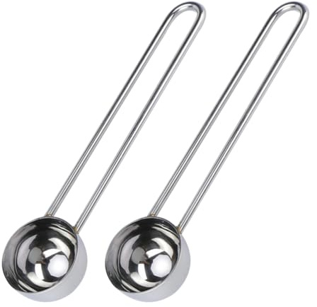 Mipcase 2 Pièces Cuillère Doseuse Café, 10g Cuillère Doseuse à Café en Acier Inoxydable Pour Thé, Cappuccino, Cacao et Expresso