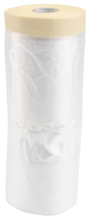 OATIPHO Película Protectora para Pintura Aerosol Cinta de Enmascarar de Papel Crepé 1100 MM X 30 M Resistente al Sol Elástica y Suave Adecuado para Protección Hogar Automóviles y