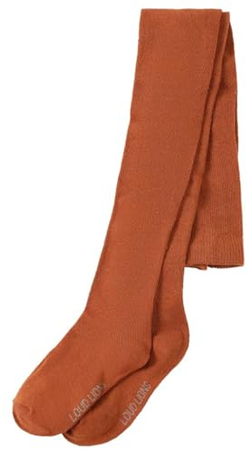 GeenYuu Children's Tights Dark Ochre Cotton and Polyester Size for Girls Boys Toddler with Elastic Waistband Reinforced Heels Breathable