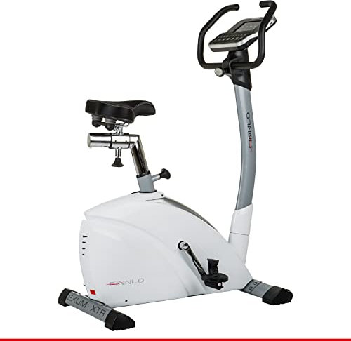 HAMMER Finnlo Ergometer Heimtrainer Exum XTR BT, Qualitäts-Ergometer mit 15 Trainingsprogrammen, Induktionsbremssystem, Bluetooth und App-Steuerung, 150 kg Gewichtsbelastung, 102 x 55 x 125 cm