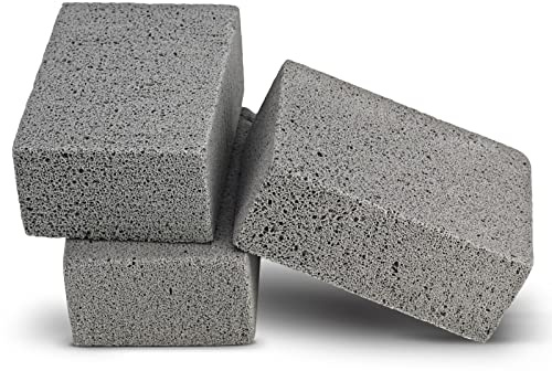 Maryton Grill Stone Cleaning Brick - Griddle Grills Cleaning Kit Block Pumice Stone for Removing Stains BBQ Grease, 3 Count