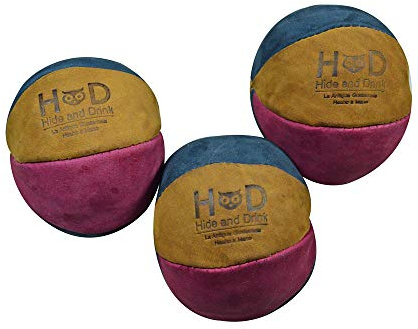 Hide & Drink, Palle da Giocoleria in Pelle (Confezione da 3) Attrezzature con Stile Professionale, Grande Sensazione, Fatte a Mano, Include 101 Anni di Garanzia:: Multicolore