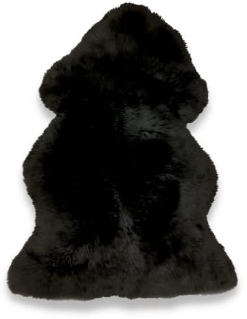 Leibersperger Premium Lammfell aus Merino 100 x 60 cm – Erhältlich in vielen Farben – Sehr pflegeleicht – Gemütlich und wärmend – Strapazierfähig – Lange Haltbarkeit (schwarz)