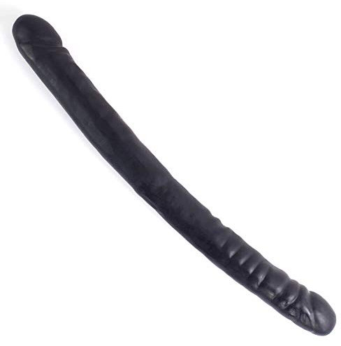 Big Black Dildo Sex Toy Suction Cup Anal Realistic Dong Huge 10 Inch 12 Inch 17 Inch + Massive Adult Pegging (18 Inch Double Ended Dildo)